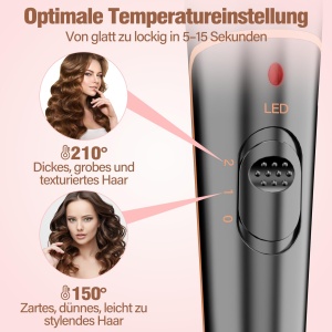 Ondulator cu 3 Tubi BESTOPE PRO, 5 in 1, Ceramica, Temperatura Reglabila - Img 5