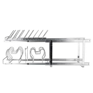 Organizator bucatarie VEVOR LX-C9285 2 etaje otel carbon sistem glisare silentios - Img 12