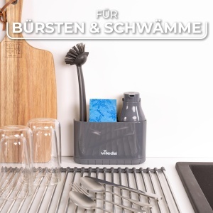 Organizator chiuveta Vileda cu dispenser sapun design compact plastic rezistent - Img 3