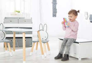 Organizator jucarii roba Miffy alb cu 5 cutii din material textil - Img 8