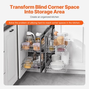 Organizator VEVOR YG-XGW-4-9-2 2 Niveluri 4 Cosuri Carbon Otel Cromat - Img 2