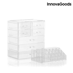 Organizer cosmetic InnovaGoods, 7 sertare, 16 compartimente, transparent - Img 6