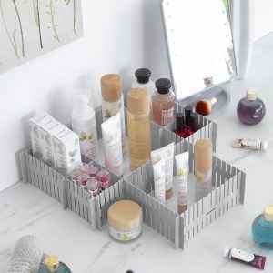Organizer de sertar InnovaGoods Condor, ajustabil, 7 cm x 37 cm, gri - Img 12