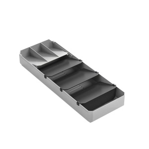 Organizer pentru Tacamuri Metaltex Uni-Fit, 40-49 cm, grinegru, ajustabil - Img 1