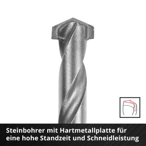 Original Einhell S-CASE 10 buc. Set de burghie pentru zidarie (conform DIN 10083-2 din otel de scule, tija E 6.3, placa de carbura introdusa, ax laminat cu role incl. cutie de depozitare) - Img 4