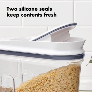 OXO Good Grips POP Muesli Dispenser Large 42 L - Borcan de depozitare cu capac pentru depozitarea etansa a muesli si cerealelor gradina albaopulenta - Img 4