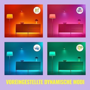 Pachet de 3 lampi LED WiZ GU10 Smart E14 - 40W, cu 16M culori + nuante albe, Wi-Fi/Bluetooth, control vocal/aplicatie, functioneaza cu Google Home, Alexa si HomeKit - Img 10