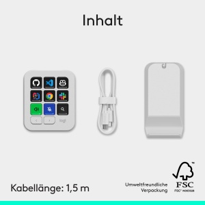 Pad programabil Logitech MX Keypad, 9 taste LCD personalizabile, gri - Img 11