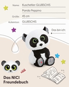 Panda Plush Toy NICI Glubschis Peppino 45cm - Alb, Moale, Ideal pentru Cadouri - Img 5