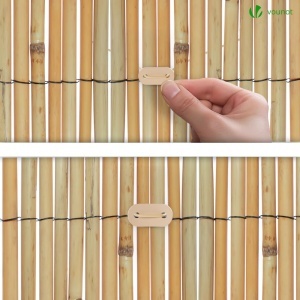 Panou de protectie din stuf VOUNOT 140x600 cm, natural, rezistent la intemperii - Img 6