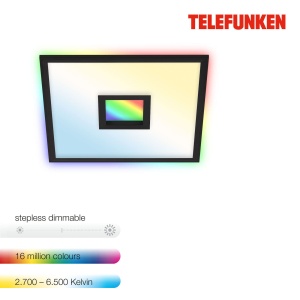 Panou LED Telefunken 24W, 2200lm, RGB, cu telecomanda, negru - Img 4