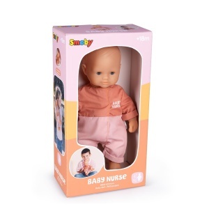 Papusa Baby Nurse Smoby, 32 cm, cu ochi de somn si corp moale, pentru copii peste 18 luni - Img 2