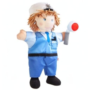 Papusa de mana HABA Politie, 30 cm, pentru copii de la 1,5 ani - Img 5