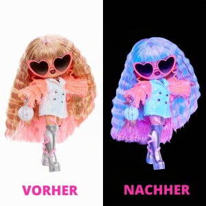 Papusa de Moda L.O.L. Surprise Tweens Neon Pop Stars Thea Stars, 10 Accesorii, Culoare Neon - Img 3
