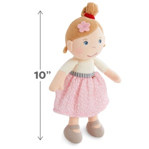 Papusa de plus HABA Lara, 25 cm, pentru bebelusi si copii, usor de curatat - Img 4