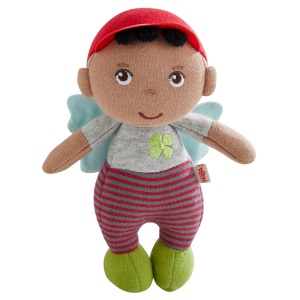 Papusa de Plus HABA Oskar 15 cm, Washable, Perfecta pentru Bebei si Copii