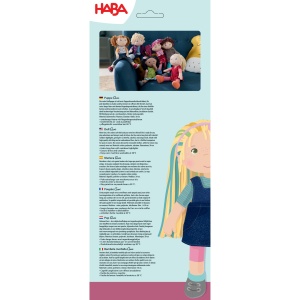 Papusa din Material HABA Auri 30 cm - Papusa Moale cu Par Colorat pentru Copii - Img 9