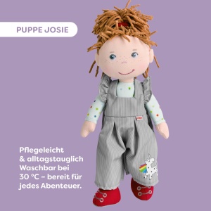 Papusa din Material HABA Josie 30 cm, Papusa de Jucarie pentru Copii, Design Scandinav - Img 3