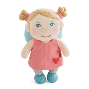 Papusa din Tesatura HABA Schutzengel Lore 15 cm, Ideala pentru Bebei si Copii Mici, Lavabila