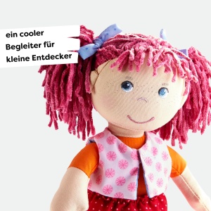 Papusa HABA Lilli-Lou Papusa din material moale, 30 cm, cu imbracaminte si par - Img 5