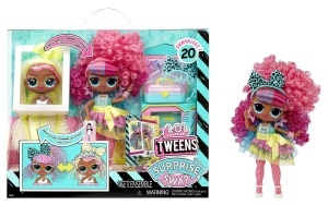 Papusa L.O.L. Surprise Tweens Curls-2-Crimps Cora cu 20 surprize, accesorii si stilizare