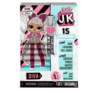 Papusa Mini-Moda LOL Surprise JK Diva - 15 surprize, outfit cool, accesoriu - Img 3