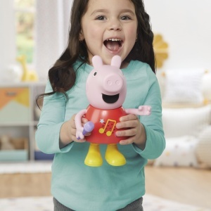 Papusa Peppa Pig Plauder Singspa, 20 cm, Roz, cu 4 Melodii - Img 5