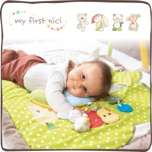 Patura Activitate NICI My First cu Perna de Joaca, 5 Figurine Detasabile, Culoare Fresca - Img 6