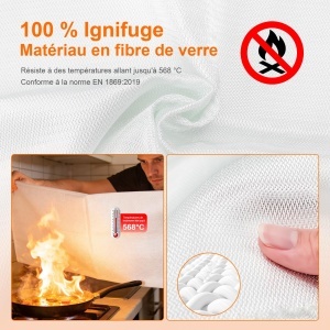 Patura antifoc GRIFEMA GA3002, 1x1m, pentru bucatarie si exterior, 2 bucati - Img 2