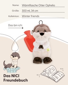 Patura cu apa calda NICI Otter Ophelio 300ml 34cm, crem, din plus - Img 5