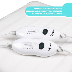 Patura electrica Ardes TERMOKIND AR4U140A, 2 zone, 120W, 160x140 cm, alba - Img 2