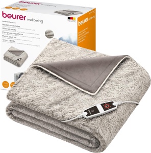 Patura electrica Beurer HD 150 XXL, 200 x 150 cm, 6 trepte de temperatura, culoare taupe