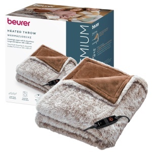Patura electrica Beurer HD 92 Arctic Brown, 180x130 cm, 6 trepte temperatura, lavabila