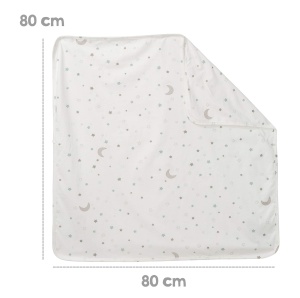 Patura pentru bebelusi roba Sternenzauber 80x80 cm din bumbac moale ideala pentru carucior si joaca - Img 4