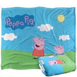 Patura Peppa Pig Sunny Day 91 x 147 cm, 300 GSM, 100 Poliester - Img 2