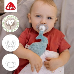Paturica pentru bebelusi Fehn 056068, din bumbac bio, cu suport pentru suzeta, 34 cm - Img 3