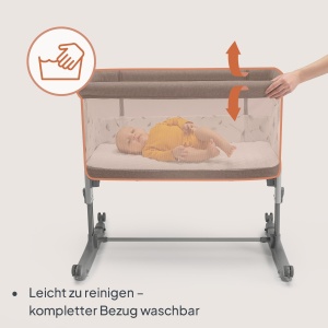 Patut 3 in 1 Lionelo Aurora, pentru bebelusi pana la 9 kg, cu roti si inaltime ajustabila - Img 7