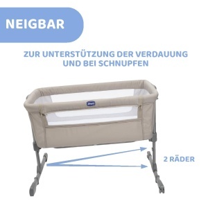 Patut Chicco Next2Me Essential, bej, inaltime ajustabila, cu saltea inclusa - Img 5