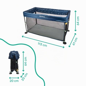 Patut de calatorie Badabulle Easy Clip cu saltea, usor, compact, 0-3 ani - Img 6