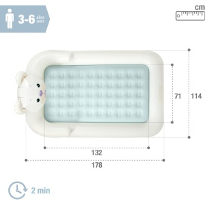 Patut de calatorie Intex Bear Kidz cu pompa de mana, dimensiuni umflate: 114 cm x 178 cm x 71 cm (66814NP) - Img 4
