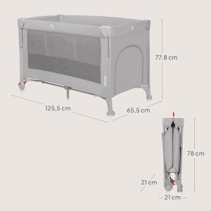 Patut de calatorie Lionelo Ellen 3 in 1, pentru copii de la 0 la 3 ani, cu 2 inaltimi - Img 10