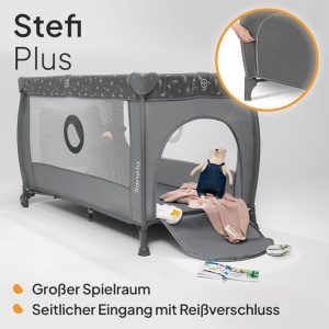 Patut de calatorie Lionelo Stefi Plus pentru copii, capacitate 15 kg, cu saltea ajustabila - Img 8