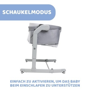 Patut pentru bebelusi Chicco Next2Me Magic Evo, 11 nivele de inaltime, mod leganare, culoare gri - Img 3
