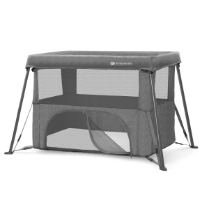 Patut pentru copii Kinderkraft CAMI 3 in 1, gri, cu functie de pliere, rucsac inclus - Img 3