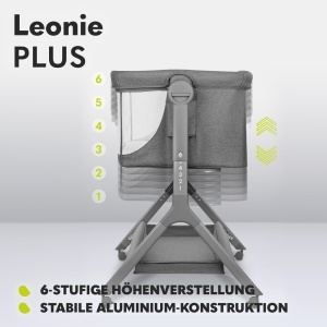 Patut pentru copii Lionelo Leonie Plus 3 in 1, ajustabil, cu roti si cos de depozitare - Img 3