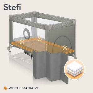 Patut pentru copii Lionelo Stefi, 120x60 cm, cu sistem de siguranta LockGuard - Img 3