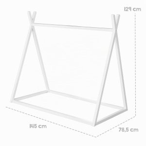 Patut Tipibett Roba 70 x 140 cm - Pat Montessori din Lemn FSC - Alb - Img 2