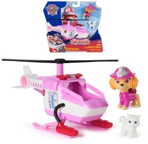 PAW Patrol Fire Rescue Skyes Elicopter Cu Cleste De Salvare Si Figurina Skye