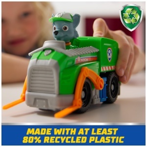 PAW Patrol Rocky Figurina cu Camion de Reciclare Jucarie Interactiva pentru Copii 3 - Img 4