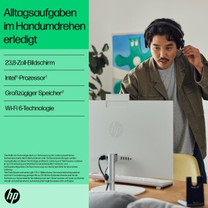 PC All-in-One HP 23,8 FHD, Intel Core i5, 16GB RAM, 512GB SSD, Alb - Img 2